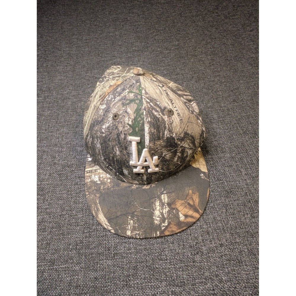 Los Angeles Dodgers x Realtree Camo New Era 59 Fifty Hat Fitted Size 7 1/2 Cap‎
